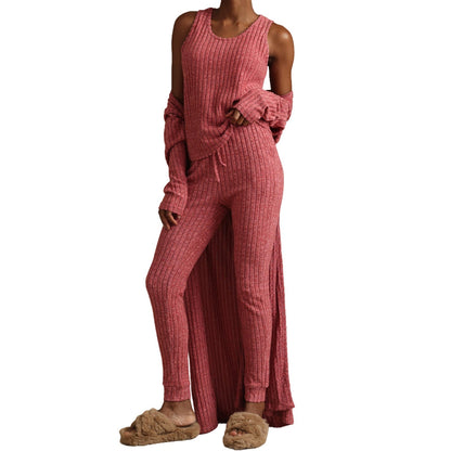 VRCÔMFY Women's 3-Piece Knit Loungewear Set